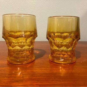Vintage MCM Viking Amber Tumblers
